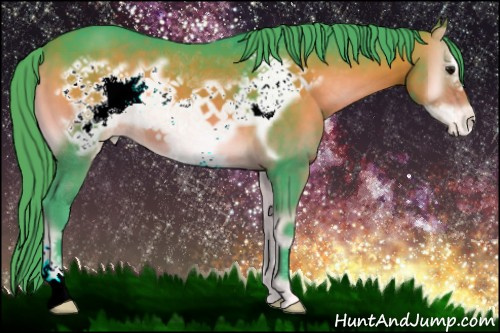 Horse Color:Watercolor Buckskin Onyx Frame Appaloosa