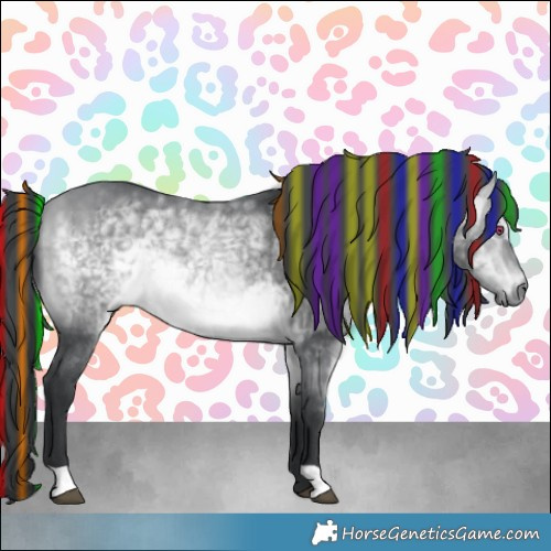 Horse Color:Platinum Painted Bay Chinchilla 