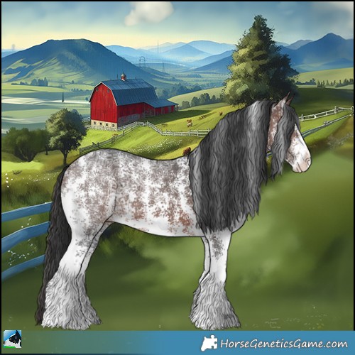 Horse Color:Brown Ice Sabino Rabicano 