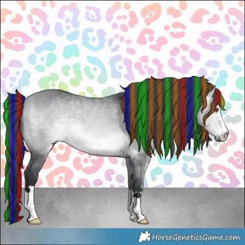 Horse Color:Platinum Painted Bay Chinchilla 