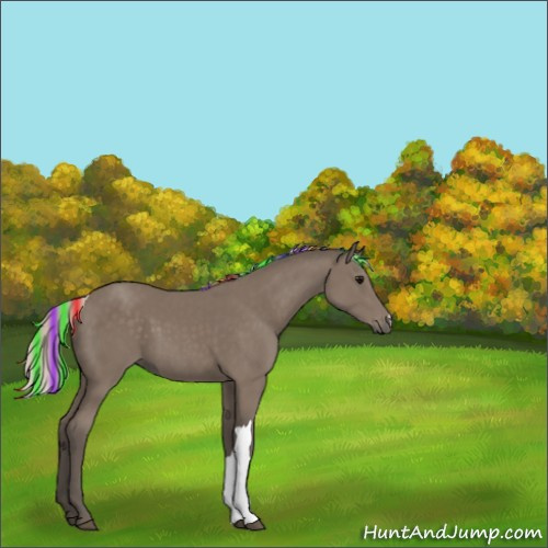 Horse Color:Painted Silver Black 