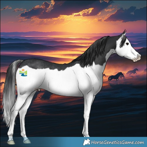 Horse Color:Black Splash Rabicano