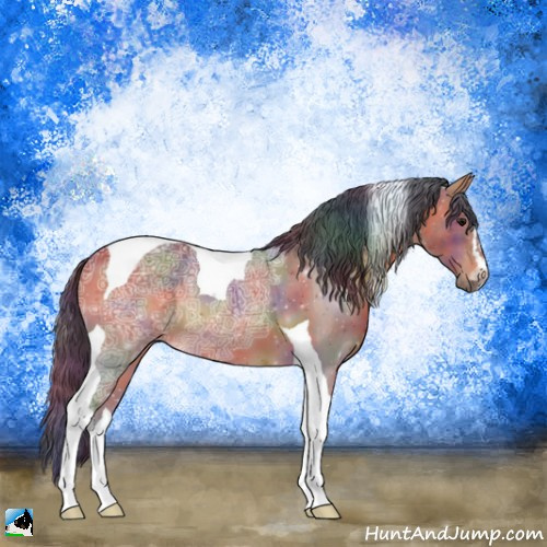 Horse Color:Nacre Bay Ice Sabino Tobiano 