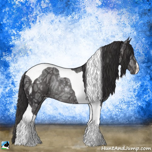 Horse Color:Smoky Black Ice Mushroom Tobiano Rabicano 