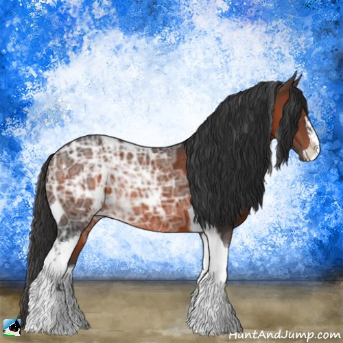 Horse Color:Brown Ice Sabino Tobiano Rabicano 