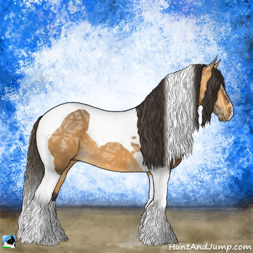 Horse Color:Buckskin Ice Tobiano 