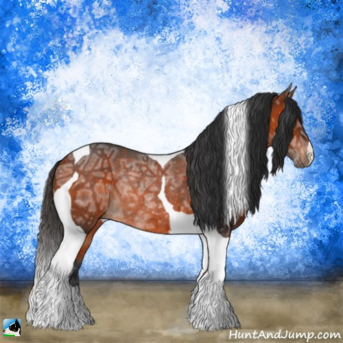 Horse Color:Bay Ice Tobiano Rabicano 