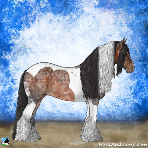 Horse Color:Brown Ice Tobiano 