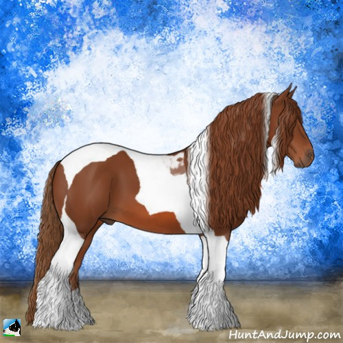 Horse Color:Chestnut Sabino Tobiano 
