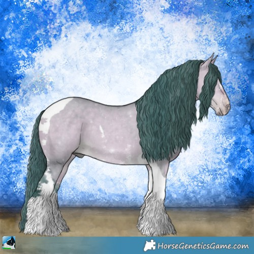 Horse Color:Watercolor Buckskin Dun Sabino Tobiano Rabicano 