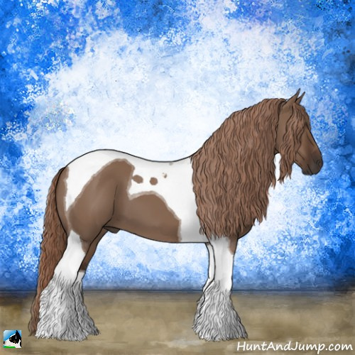 Horse Color:Liver Red Dun Tobiano 