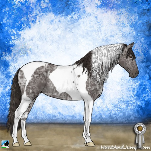 Horse Color:Liver Chestnut Ice Tobiano Rabicano 