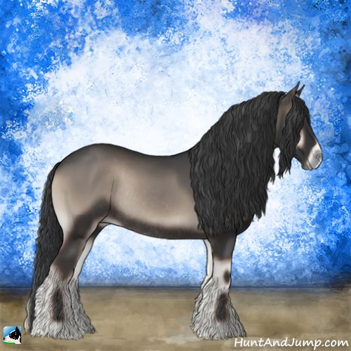 Horse Color:Blue Onyx Mushroom Rabicano 
