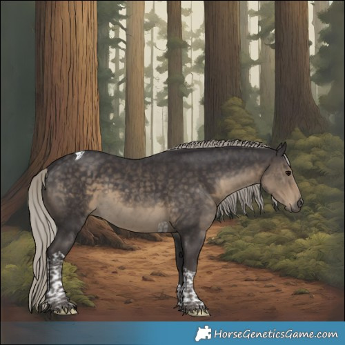 Horse Color:Silver Smoky Black Tobiano Rabicano 