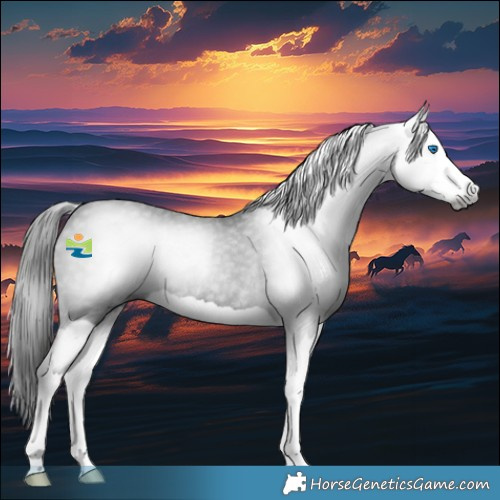 Horse Color:Gray Black Splash Rabicano 