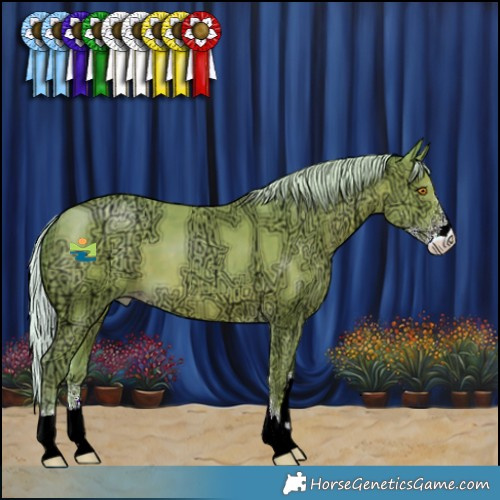 Horse Color:Watercolor Silver Classic Champagne Ice Sabino 