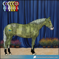 Horse Color:Watercolor Silver Classic Champagne Ice Sabino 