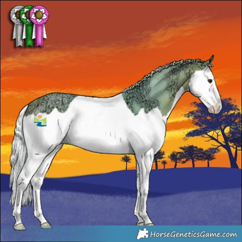 Horse Color:Watercolor Silver Bay Ice Splash 
