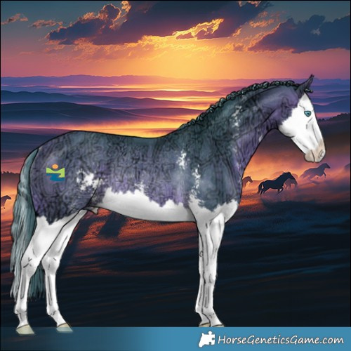 Horse Color:Watercolor Bay Ice Sabino Splash Rabicano 