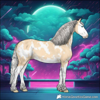 Horse Color:White Spotted Silver Sable Cream Champagne Dun Splash 