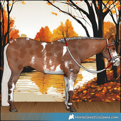 Horse Color:Silver Brown Sabino Tobiano 