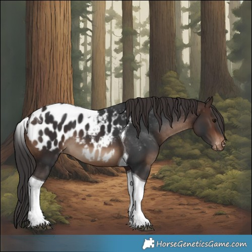 Horse Color:Brown Tobiano Appaloosa 