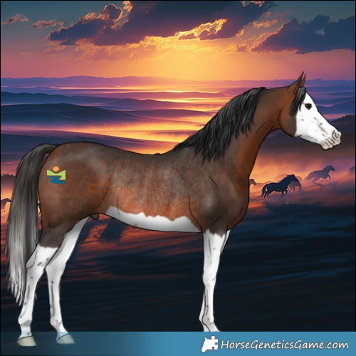 Horse Color:Brown Splash Rabicano 
