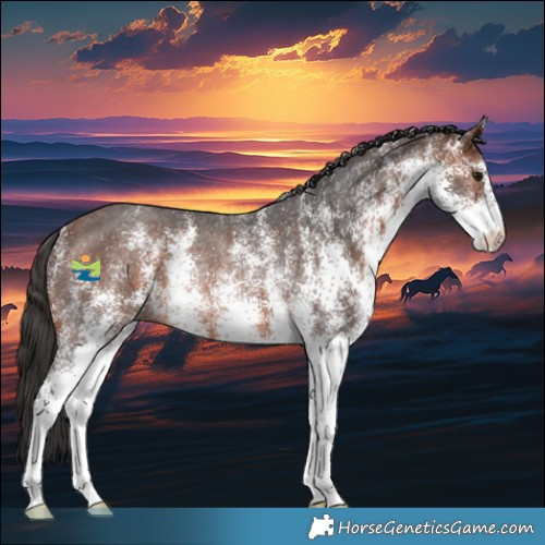 Horse Color:White Spotted Brown Rabicano 