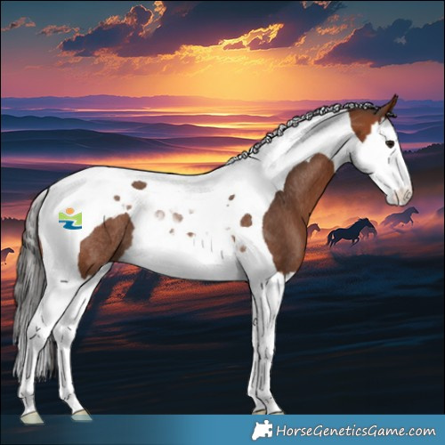 Horse Color:Bay Splash Tobiano Rabicano 