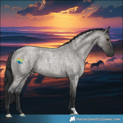 Horse Color:Grullo Roan Rabicano 
