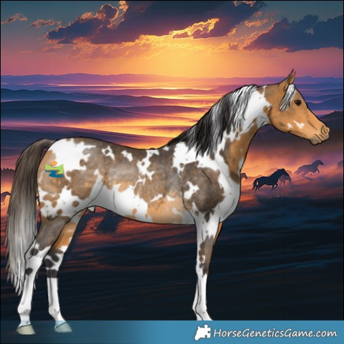 Horse Color:White Spotted Buckskin Rabicano 