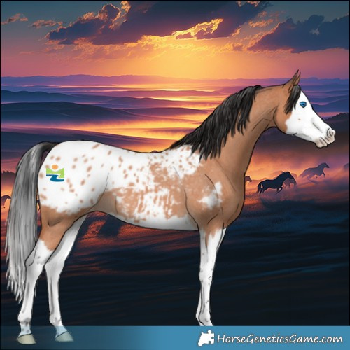 Horse Color:Bay Roan Splash Appaloosa 