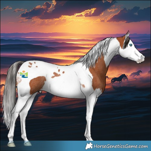 Horse Color:Bay Splash Tobiano Rabicano 