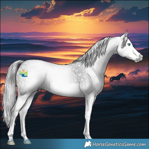 Horse Color:Gray Black Splash Rabicano 