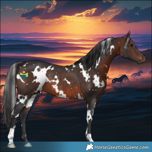 Horse Color:White Spotted Brown Rabicano 