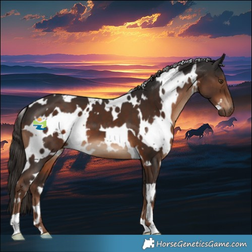 Horse Color:White Spotted Liver Chestnut 