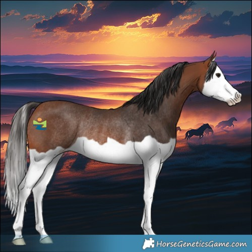 Horse Color:Bay Splash Rabicano 