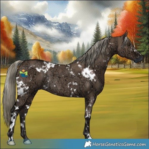 Horse Color:White Spotted Liver Red Dun Ice Mushroom Rabicano 