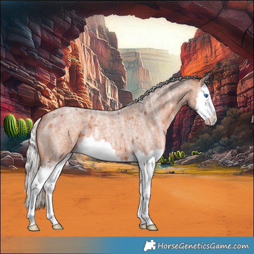 Horse Color:Silver Bay Ice Roan Splash 