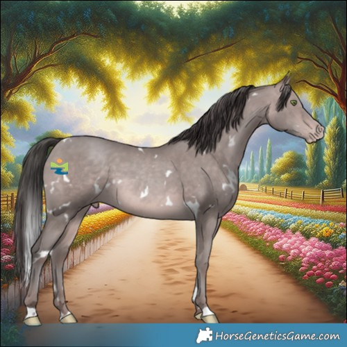 Horse Color:Platinum White Spotted Sable Champagne 