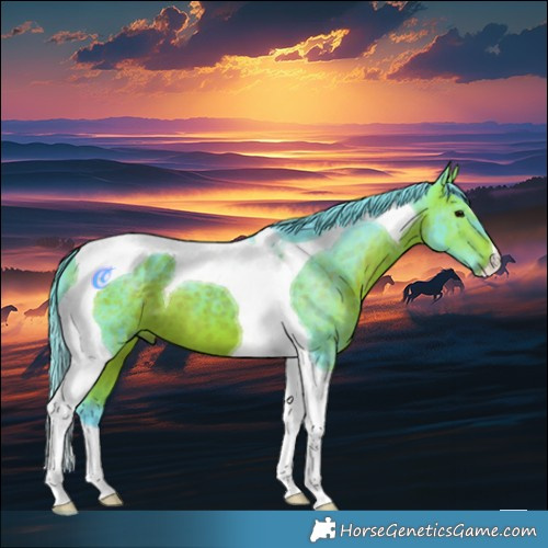 Horse Color:Watercolor Brown Tobiano 