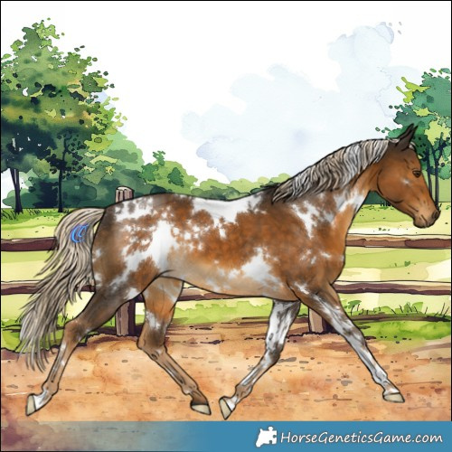 Horse Color:White Spotted Chocolate Palomino 