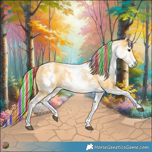 Horse Color:Painted White Spotted Palomino Dun Tobiano 