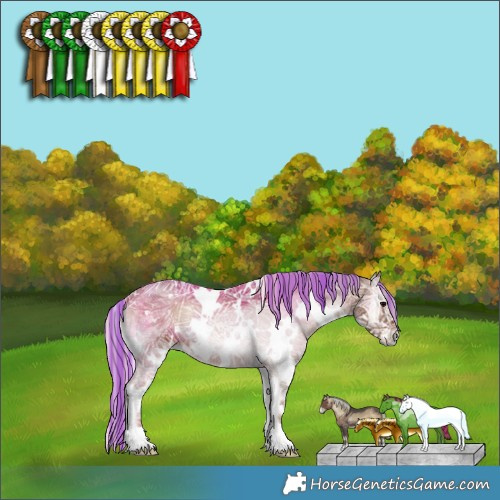 Horse Color:Painted White Spotted Silver Blue Onyx Ice 
