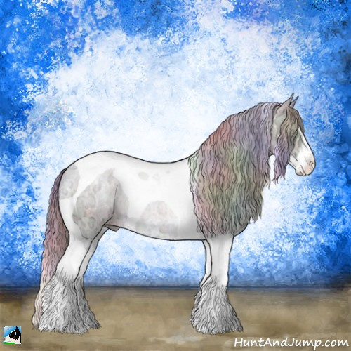 Horse Color:Nacre Chocolate Brown Chinchilla Ice Sabino Tobiano 