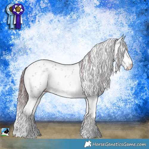 Horse Color:White Spotted Chocolate Brown Chinchilla Ice Sabino 