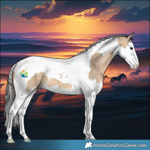 Horse Color:Bay Dun Splash Tobiano 