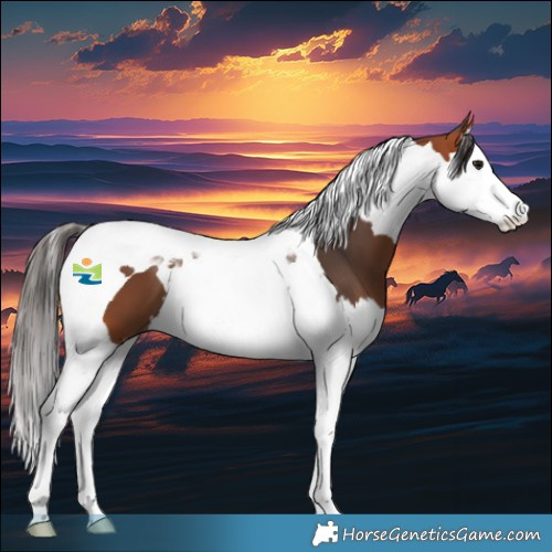 Horse Color:Bay Splash Tobiano 