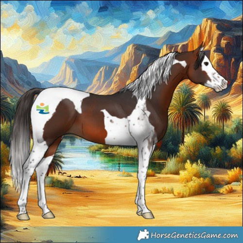 Horse Color:Bay Splash Tobiano 