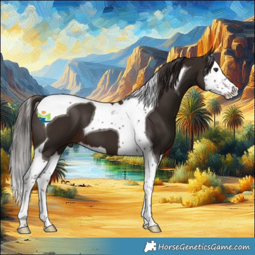Horse Color:Liver Chestnut Splash Tobiano 
